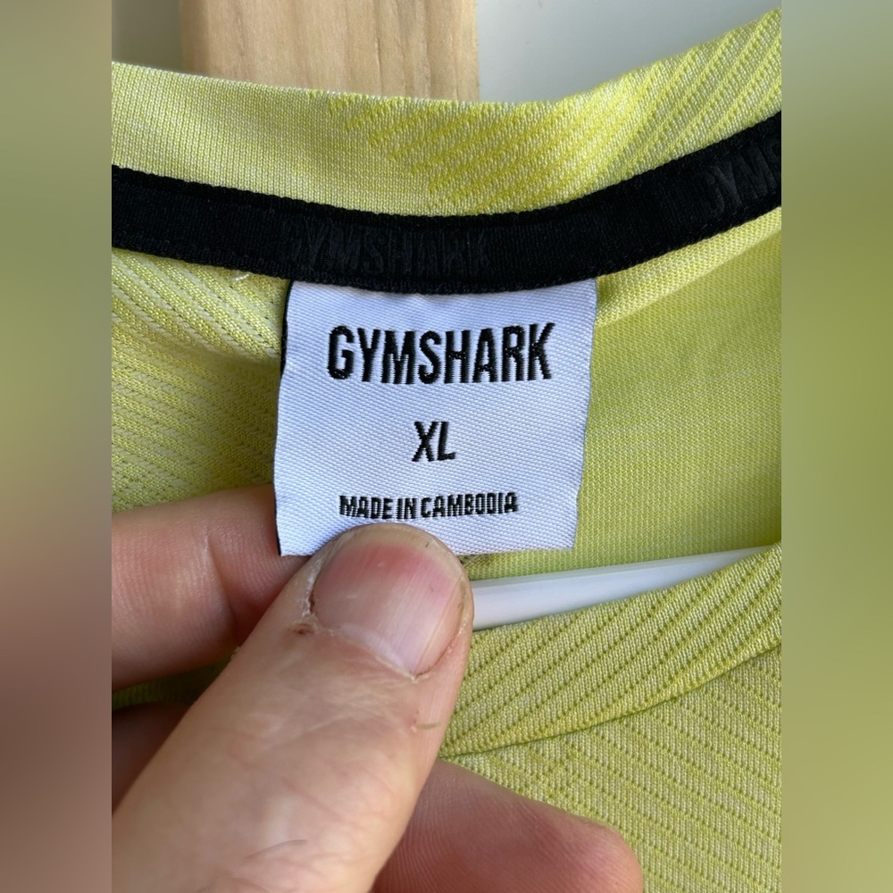Gymshark | Yellow Short Sleeve Athletic Tee | Size XL - Picture 2 of 5